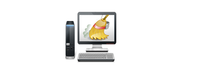 Picture of a broom on a computer screen