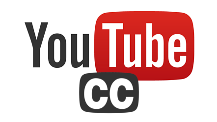 The Youtube and Closed Captioning logos