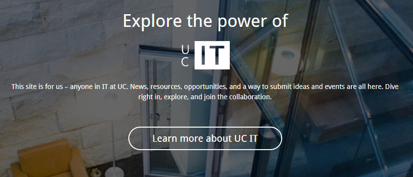 A snippet of the UC IT Portal webpage. http://ucit.ucop.edu/