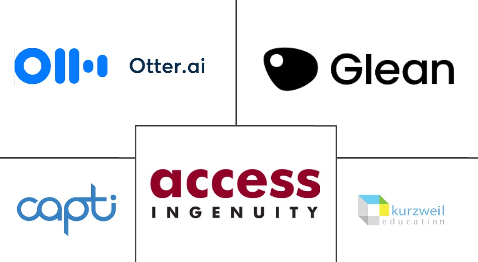 Logos of 5 companies: Otter AI, Glean, Capti, Access Ingenuity & Kurzweil Education
