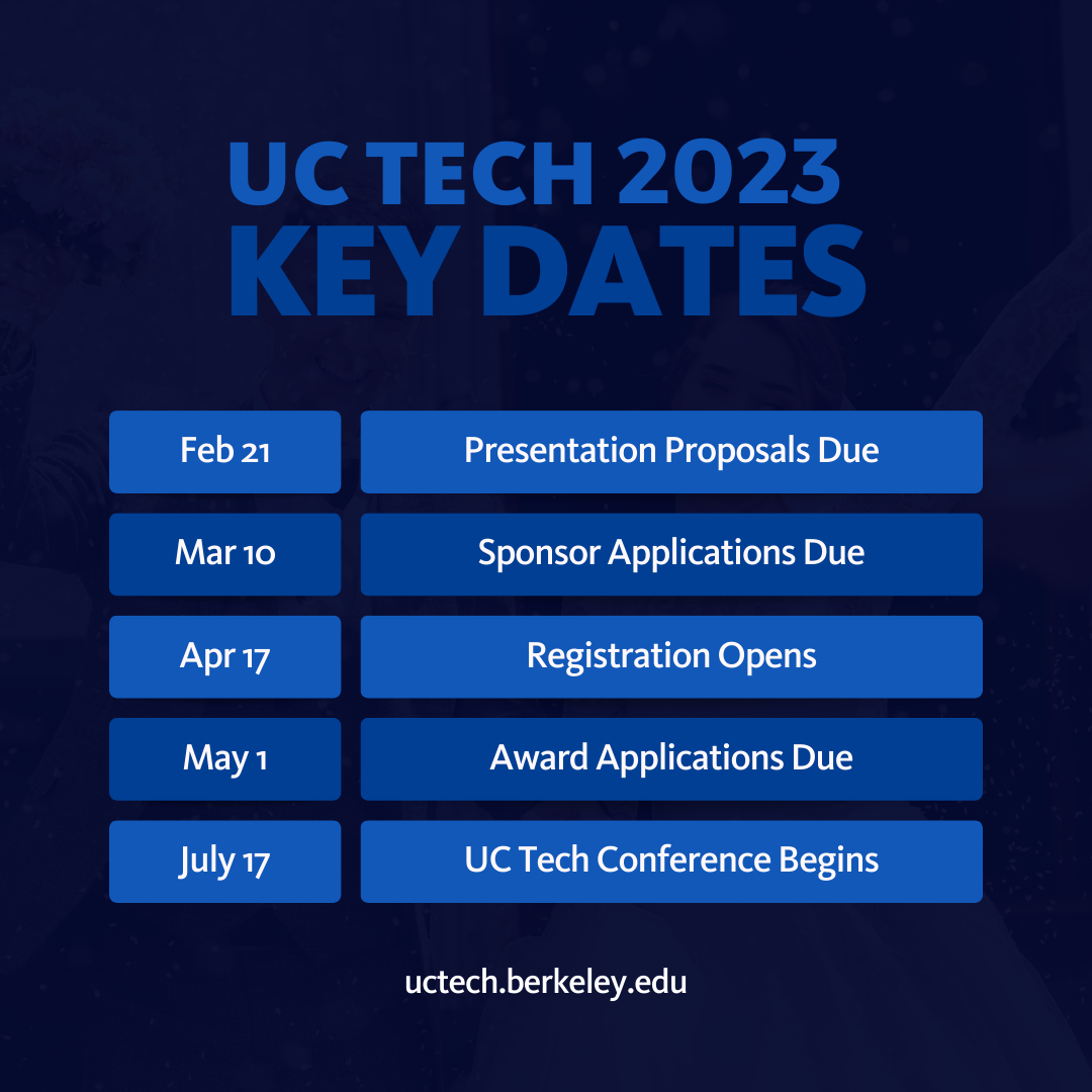 Deadlines approaching for UC Tech 2023 UC IT Blog