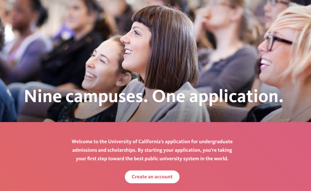 Screenshot of UC Application