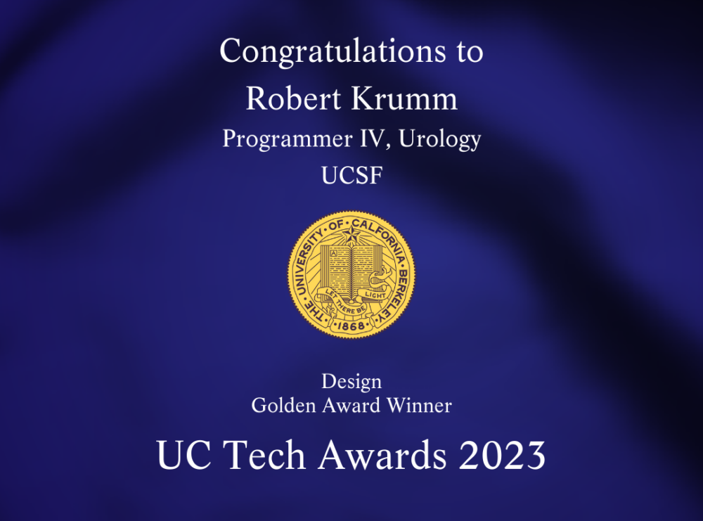 UC Tech Awards Golden Award for Design - Robert Krumm