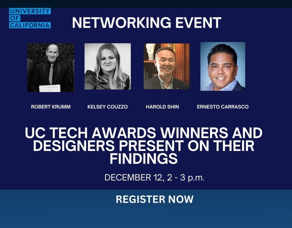 Networking event with UC Tech Award winners