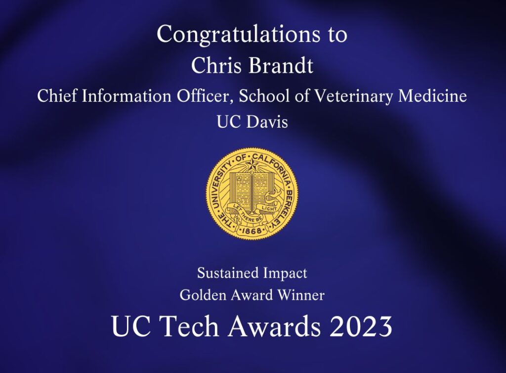 Sustained Impact Golden Award for Chris Brandt