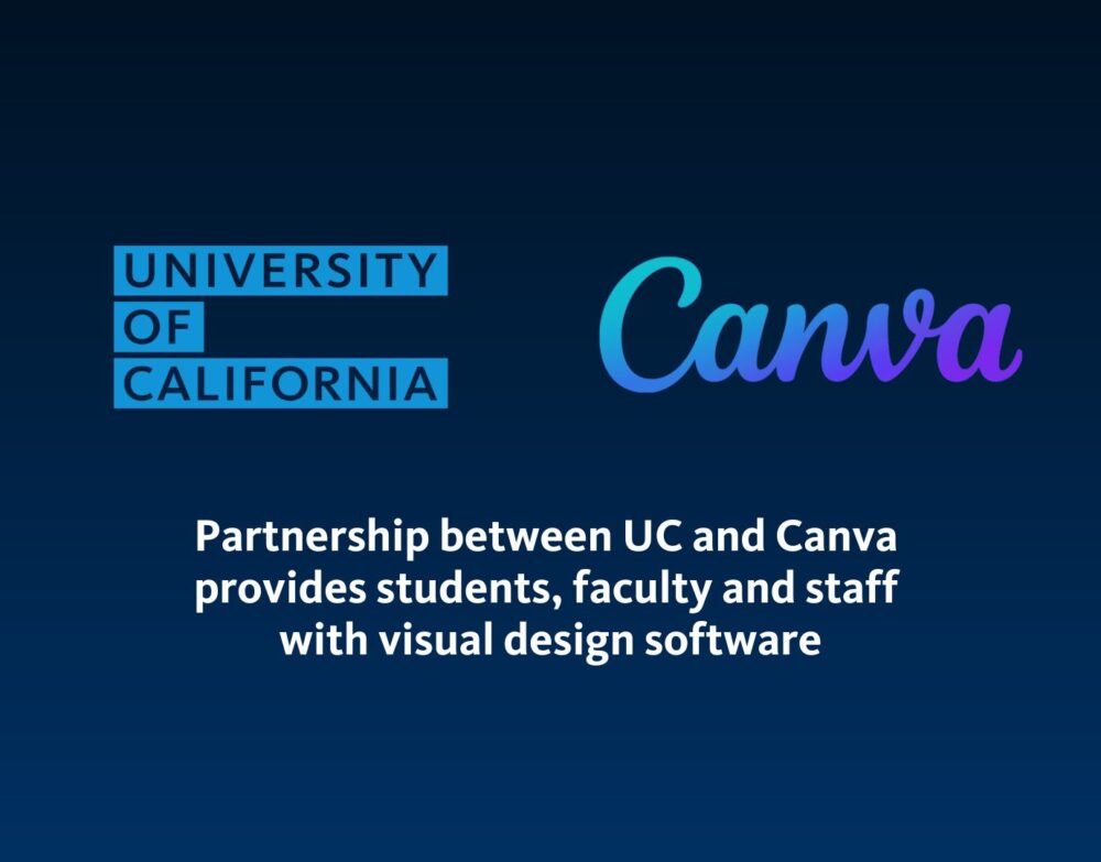 UC and Canva logos representing new partnership