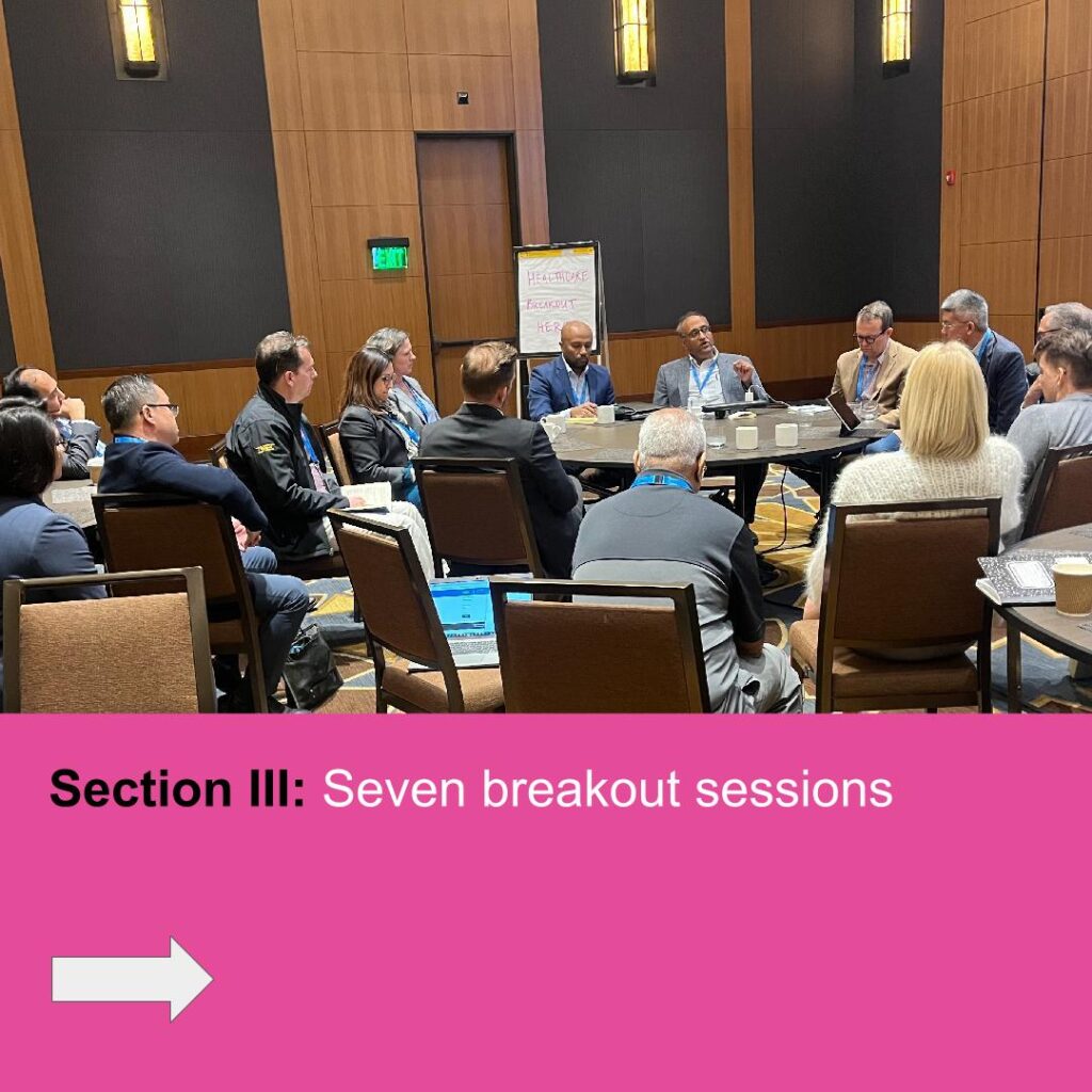 Section III: Seven breakout sessions - click here to learn more
